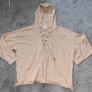 COPY - AERIE lace up sweatshirt